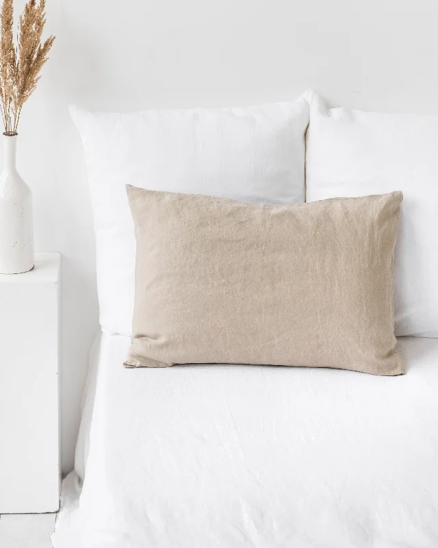 Weekend Shopping Spree Natural linen pillowcase