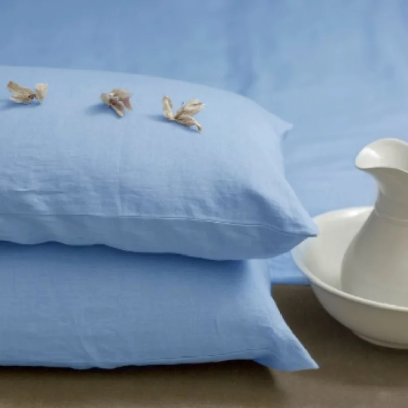 Weekend Savings Bonanza Pastel Blue Linen Pillow Case