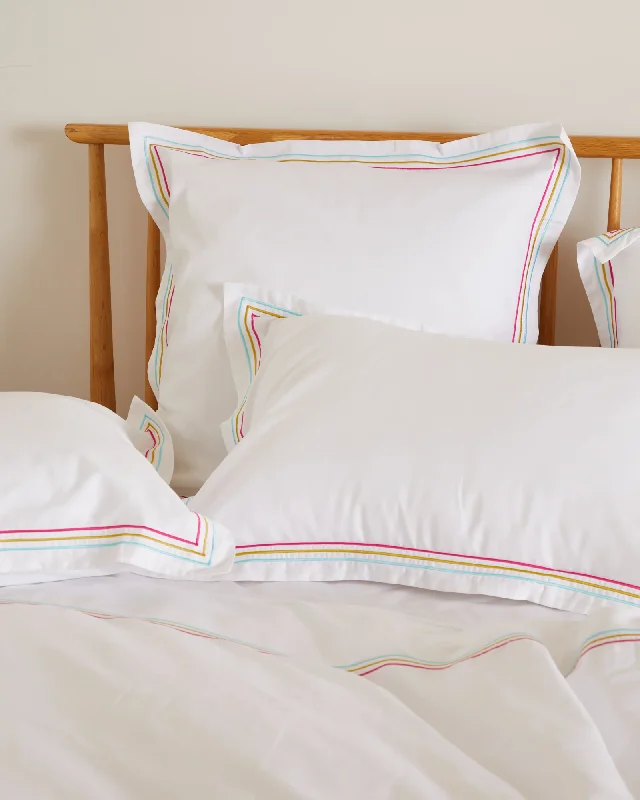 Special Price Drop Foxford Rainbow Square Oxford Pillowcase