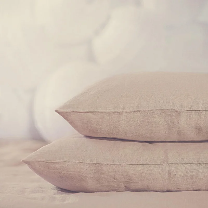 Massive Savings Event Pastel Pink Linen Pillowcase