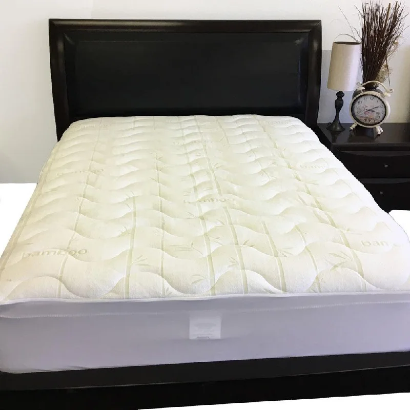 Shop Now and Save Plush Bamboo Jacquard Mattress Pad