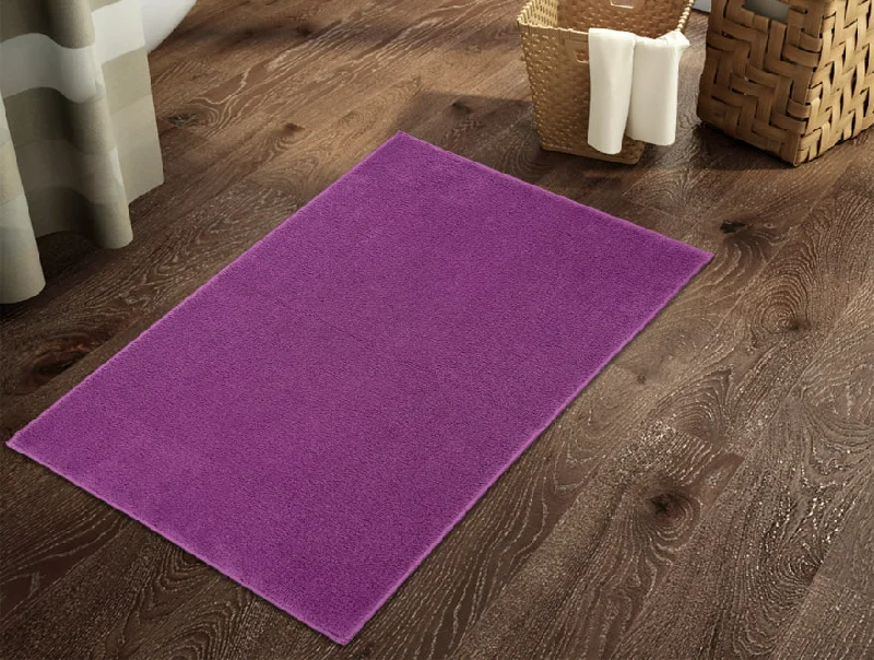 Unmissable Deals Anti Skid Bordeaux Drylon Small Bath Mat - Raang By Welspun