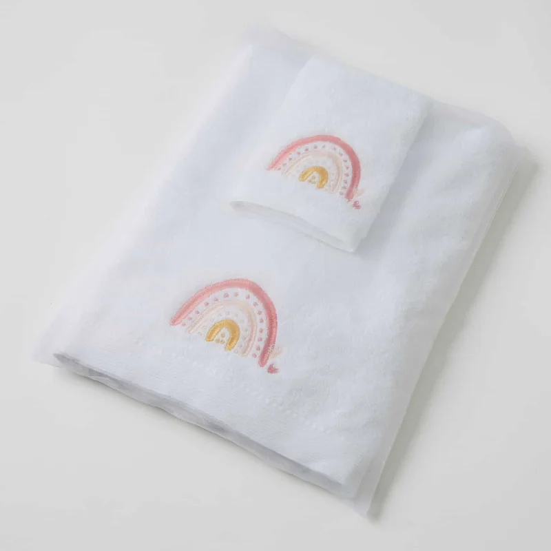 Weekend Exclusive Discounts Rainbow | Bath Towel & Face Washer In Organza Bag