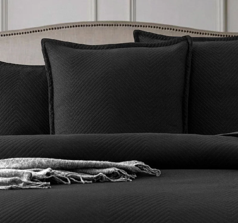 Big Discount Event Chevron European Pillowcase Black