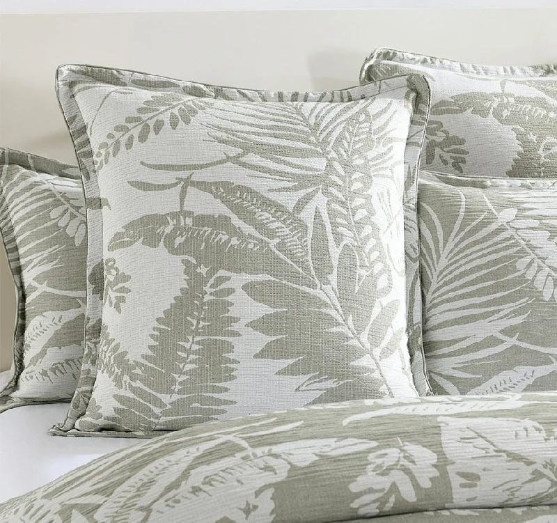 Super Deal Palm Tree European Pillowcase Sage Green