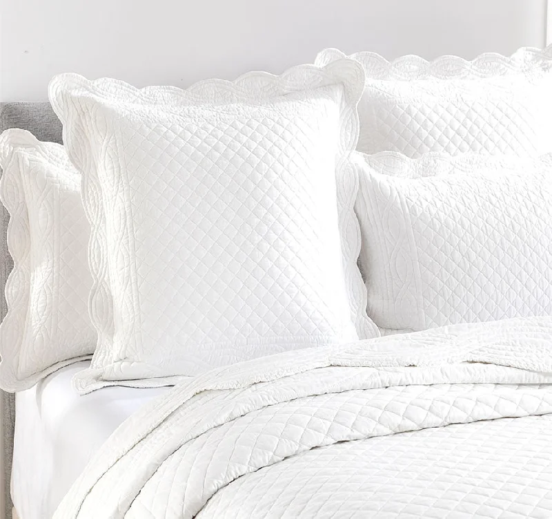Get It Now Scallop European Pillowcase Pearl