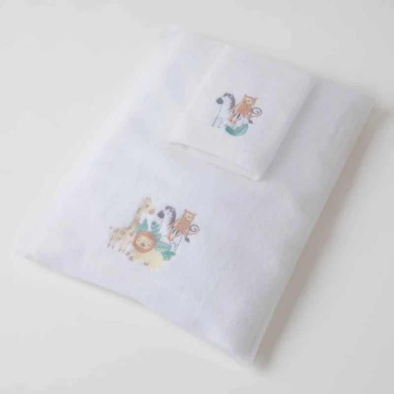 Weekend Clearance Frenzy Safari | Bath Towel & Face Washer In Organza Bag