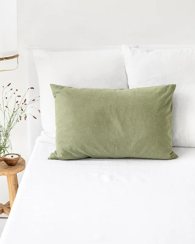 Weekend Clearance Event Sage linen-cotton pillowcase