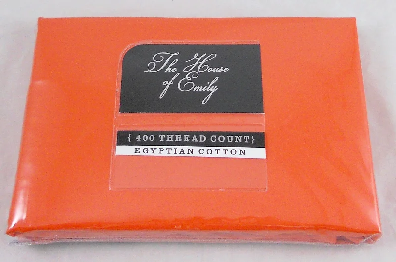 Weekend Best Deals Orange Superking Size Pillowcases Egyptian Cotton 400Tc Pack of 2