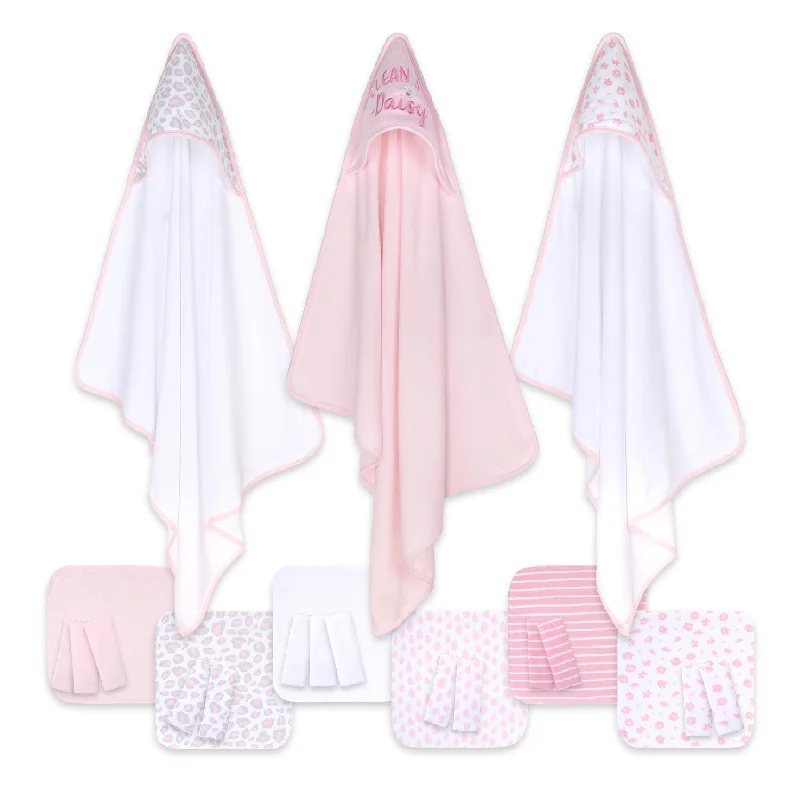 Big Bargain Bonanza The Peanutshell Clean As A Daisy 23 Piece Hooded Towels & Washcloths Bath Gift Set Big Bargain Bonanza The Peanutshell Clean As A Daisy 23 Piece Hooded Towels & Washcloths Bath Gift Set