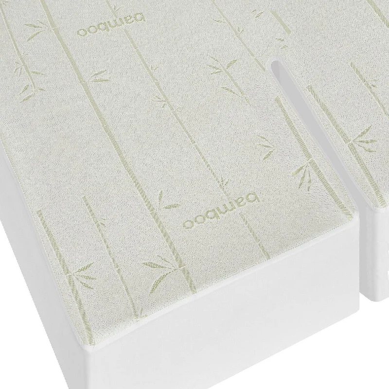 Price Cut Alert Top Split King ( Flex King ) Waterproof Antibacterial Hypoallergenic Bamboo Mattress Protector