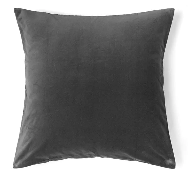 Bargain Alert Cotton Velvet European Pillowcase Storm Grey