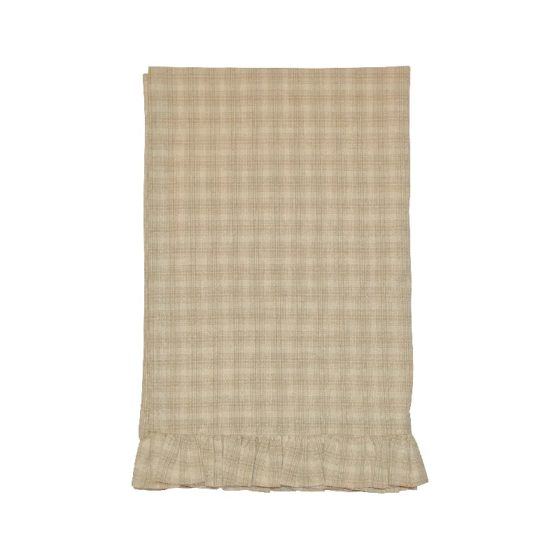 Weekend Sale Marathon Wheaten Plaid Ruffled Pillow Case Set