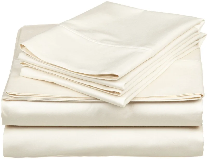 Weekend Exclusive Bargains 400Tc Egyptian Cotton Sateen King Size Fitted Sheet Ivory 12" Depth Weekend Exclusive Bargains 400Tc Egyptian Cotton Sateen King Size Fitted Sheet Ivory 12" Depth