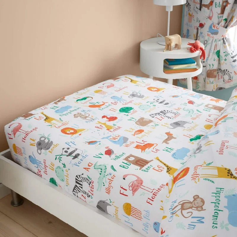 Weekend Discount Blast Animal Alphabet Fitted Sheet