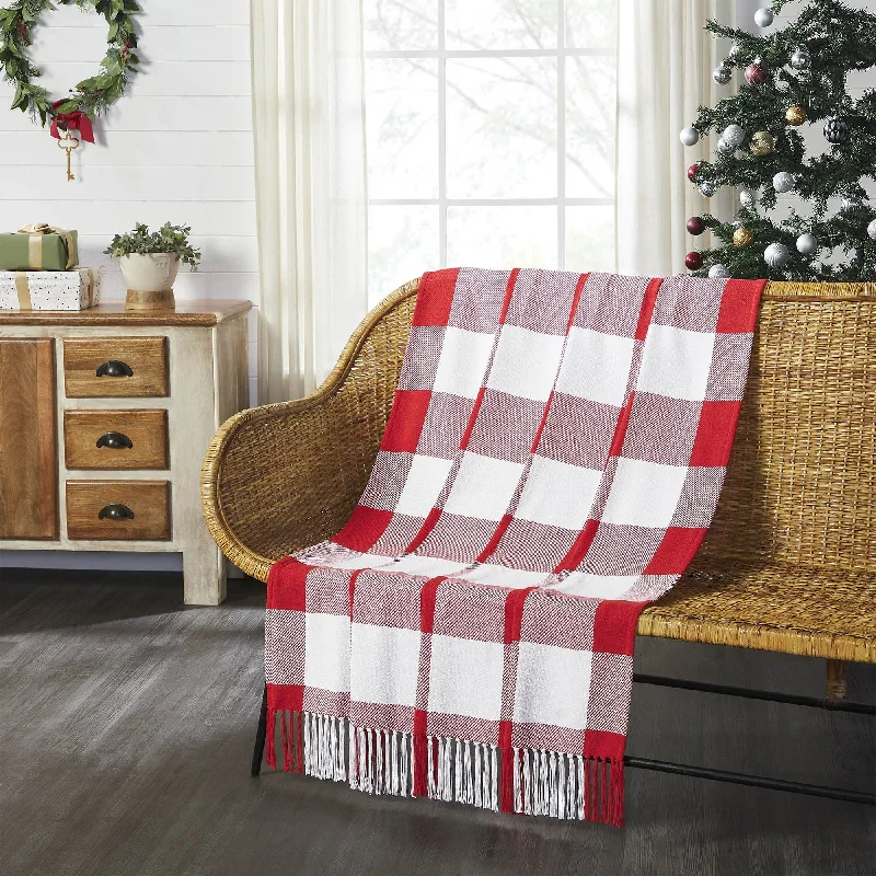 Weekend Deal Rush Annie Buffalo Red Check Woven Throw