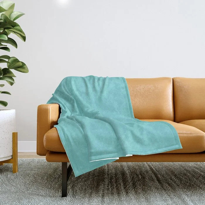 Special Price Drop Aqua Blue Green Solid Color Inspired by Behr Soft Turquoise P460-3 Throw Blanket Special Price Drop Aqua Blue Green Solid Color Inspired by Behr Soft Turquoise P460-3 Throw Blanket