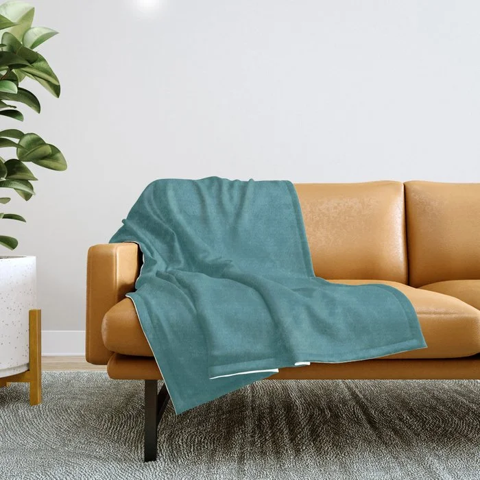 Final Clearance Aqua Blue-Green Solid Color Pairs 2022 Spring / Summer Trending Hue Pantone Teal 17-4919 Throw Blanket Final Clearance Aqua Blue-Green Solid Color Pairs 2022 Spring / Summer Trending Hue Pantone Teal 17-4919 Throw Blanket