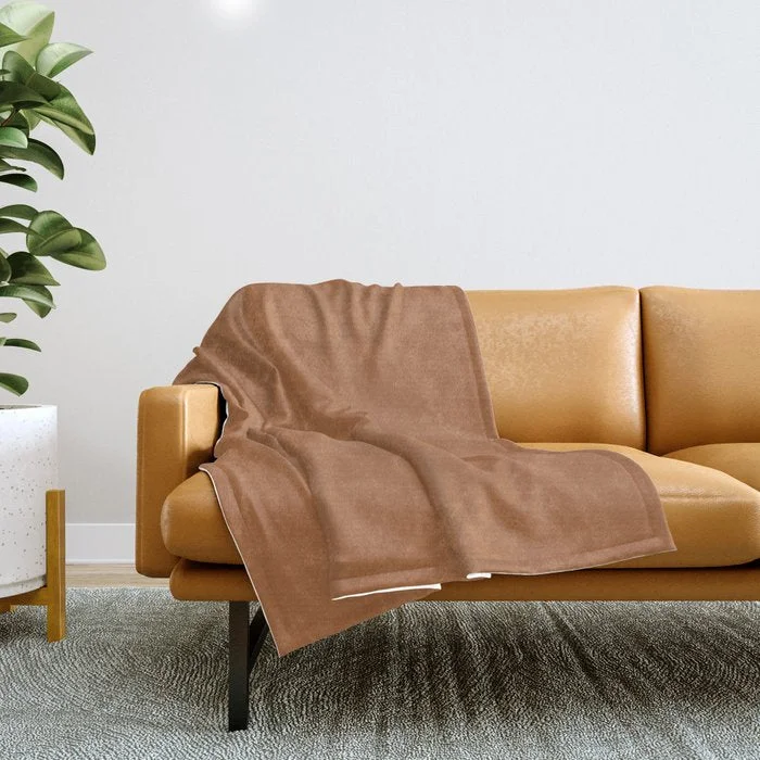 Super Price Drop Autumn Brown Solid Color Accent Shade / Hue Matches Sherwin Williams Gingery SW 6363 Throw Blanket Super Price Drop Autumn Brown Solid Color Accent Shade / Hue Matches Sherwin Williams Gingery SW 6363 Throw Blanket