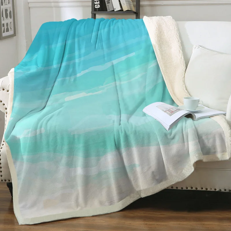Weekend Flash Savings Beach Colors Soft Sherpa Blanket