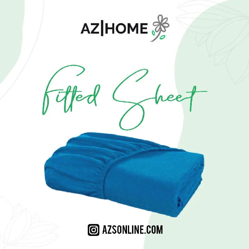 Weekend Bargain Time Bed Fitted Sheet Jersey-Blue