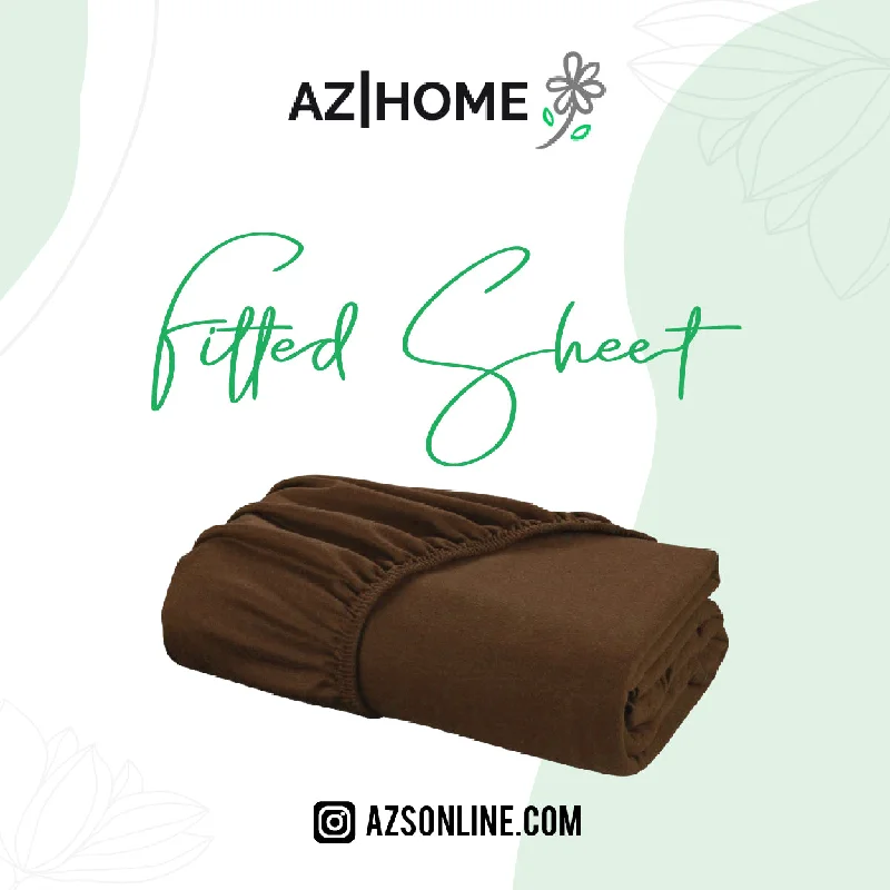 Weekend Markdowns Galore Bed Fitted Sheet Jersey-Brown
