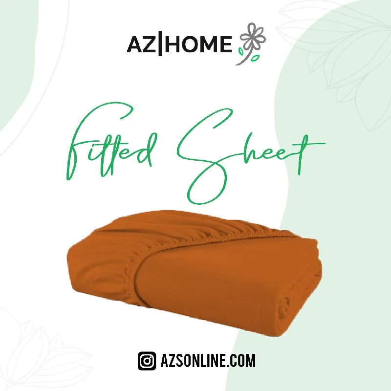 Weekend Closeout Deals Bed Fitted Sheet Jersey-Camel Brown