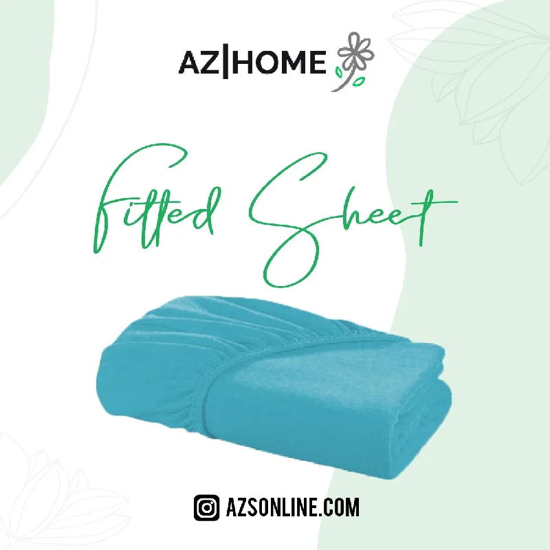 Weekend Offers and Savings Bed Fitted Sheet Jersey-Sky Blue