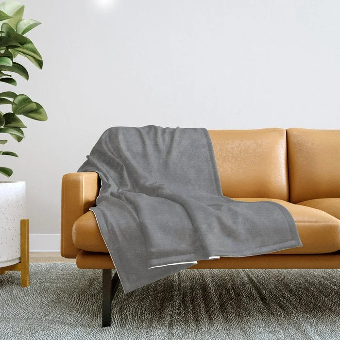 Weekend Sale Day Behr Iron Mountain (Dark Gray) N520-5 Solid Color Throw Blanket