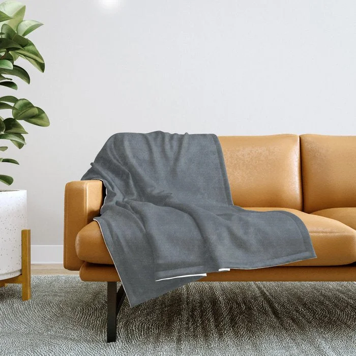Weekend Markdowns Behr Paint Blue Metal Gray HDC-AC-25 Trending Color 2019 - Solid Color Throw Blanket Weekend Markdowns Behr Paint Blue Metal Gray HDC-AC-25 Trending Color 2019 - Solid Color Throw Blanket