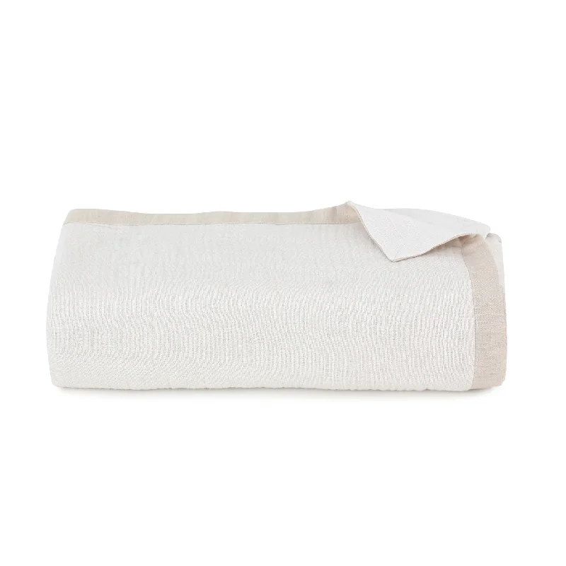 Weekend Shopping Madness Beige Cotton Frame Muslin Throw Blanket
