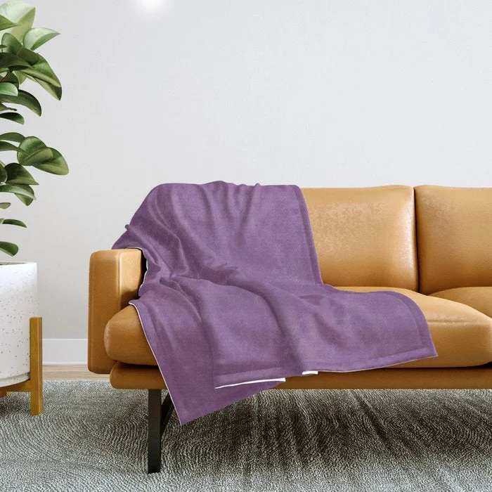 Weekend Deal Rush Bright Mid-tone Purple Solid Color Inspired by Valspar America Cosmic Berry 4001-10C Throw Blanket Weekend Deal Rush Bright Mid-tone Purple Solid Color Inspired by Valspar America Cosmic Berry 4001-10C Throw Blanket
