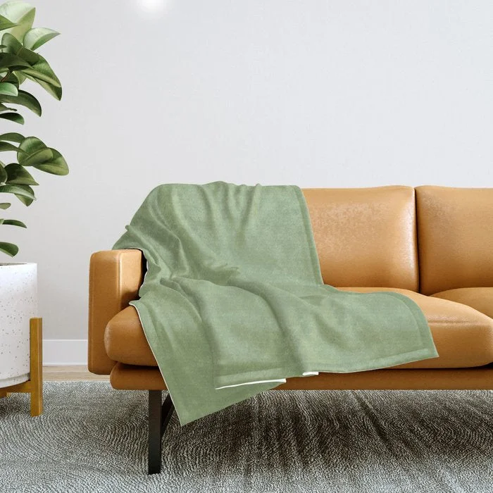 Weekend Deal Fever Bright Sage Dark Pastel Green Solid Color Pairs To Sherwin Williams Mesclun Green SW 6724 Throw Blanket Weekend Deal Fever Bright Sage Dark Pastel Green Solid Color Pairs To Sherwin Williams Mesclun Green SW 6724 Throw Blanket