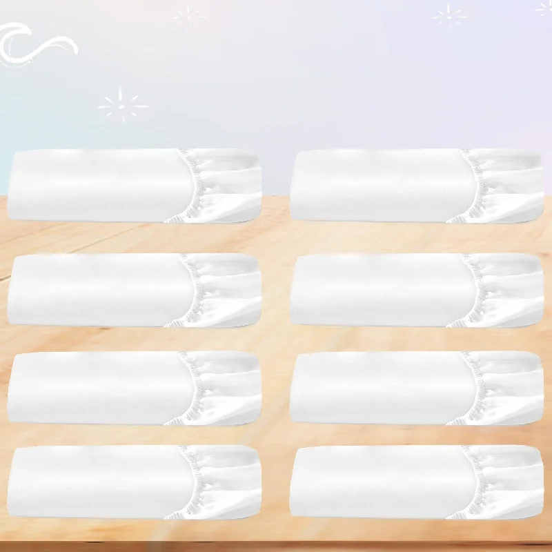 Special Shopping Event Bulk Pack of 8 Twin Size Fitted Sheets - Mixed High Thread Count - Open Box - White Special Shopping Event Bulk Pack of 8 Twin Size Fitted Sheets - Mixed High Thread Count - Open Box - White