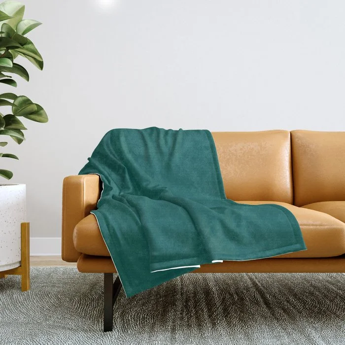 Weekend Markdowns Galore Buoyant Dark Aquamarine Green Blue Solid Color Pairs To Sherwin Williams Cape Verde SW 6482 Throw Blanket Weekend Markdowns Galore Buoyant Dark Aquamarine Green Blue Solid Color Pairs To Sherwin Williams Cape Verde SW 6482 Throw Blanket