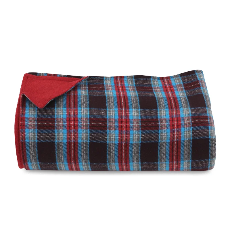 Get It Now Burgundy/Red Checkered Throw Blanket