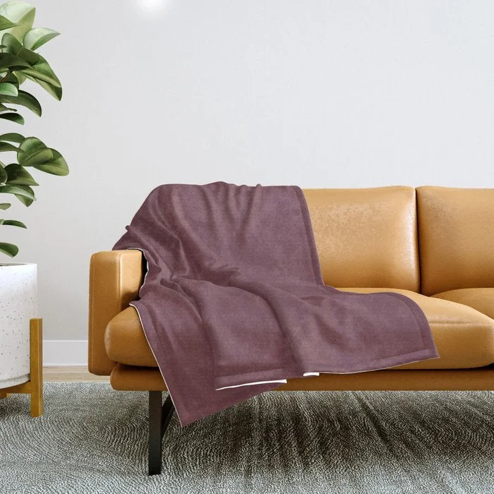 Weekend Markdowns Burgundy Red Trending Solid Color - Hue Dutch Boy 2021 Color of the Year Accent Shade Mulberry Tree Throw Blanket Weekend Markdowns Burgundy Red Trending Solid Color - Hue Dutch Boy 2021 Color of the Year Accent Shade Mulberry Tree Throw Blanket