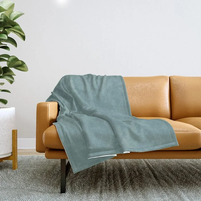 Weekend Big Sale Calmed Aquamarine Blue-Green Solid Color Accent Shade Matches Sherwin Williams Peacock Plume Sw 0020 Throw Blanket Weekend Big Sale Calmed Aquamarine Blue-Green Solid Color Accent Shade Matches Sherwin Williams Peacock Plume Sw 0020 Throw Blanket