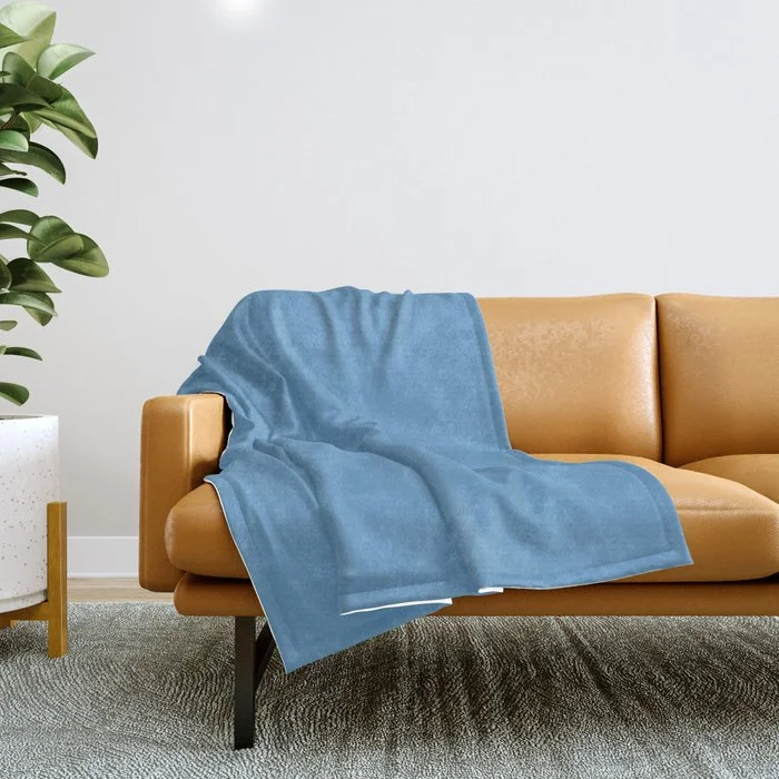 Weekend Special Shopping Event Calming Medium Blue Solid Color Pairs to Tranquil Blue 114-57-24 Color Trends Spring Summer 2023 Throw Blanket Weekend Special Shopping Event Calming Medium Blue Solid Color Pairs to Tranquil Blue 114-57-24 Color Trends Spring Summer 2023 Throw Blanket