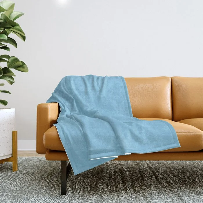 Weekend Price Slash Day Candid Medium Blue Solid Color Accent Shade / Hue Matches Sherwin Williams Undercool SW 6957 Throw Blanket Weekend Price Slash Day Candid Medium Blue Solid Color Accent Shade / Hue Matches Sherwin Williams Undercool SW 6957 Throw Blanket