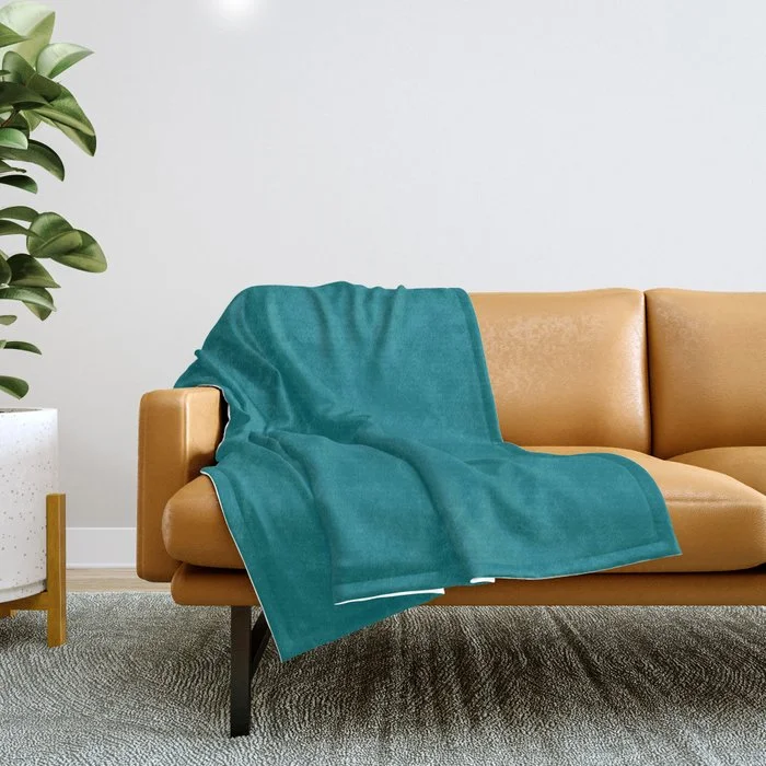 Limited-Time Discount Caribbean Turquoise Green Blue Solid Color Pairs To Sherwin Williams Intense Teal SW 6943 Throw Blanket Limited-Time Discount Caribbean Turquoise Green Blue Solid Color Pairs To Sherwin Williams Intense Teal SW 6943 Throw Blanket