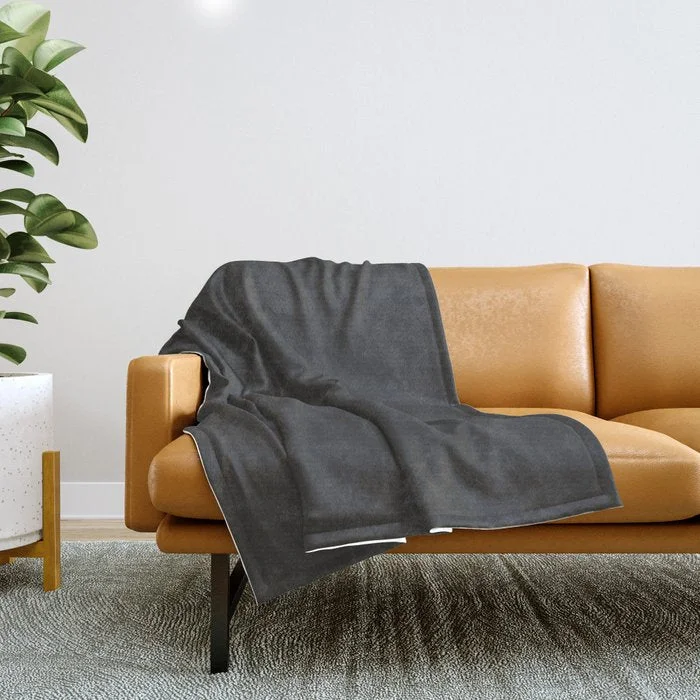 Shop Now, Save More Charcoal Gray Trending Solid Color - Hue Dutch Boy 2021 Color of the Year Accent Shade True Black Throw Blanket Shop Now, Save More Charcoal Gray Trending Solid Color - Hue Dutch Boy 2021 Color of the Year Accent Shade True Black Throw Blanket