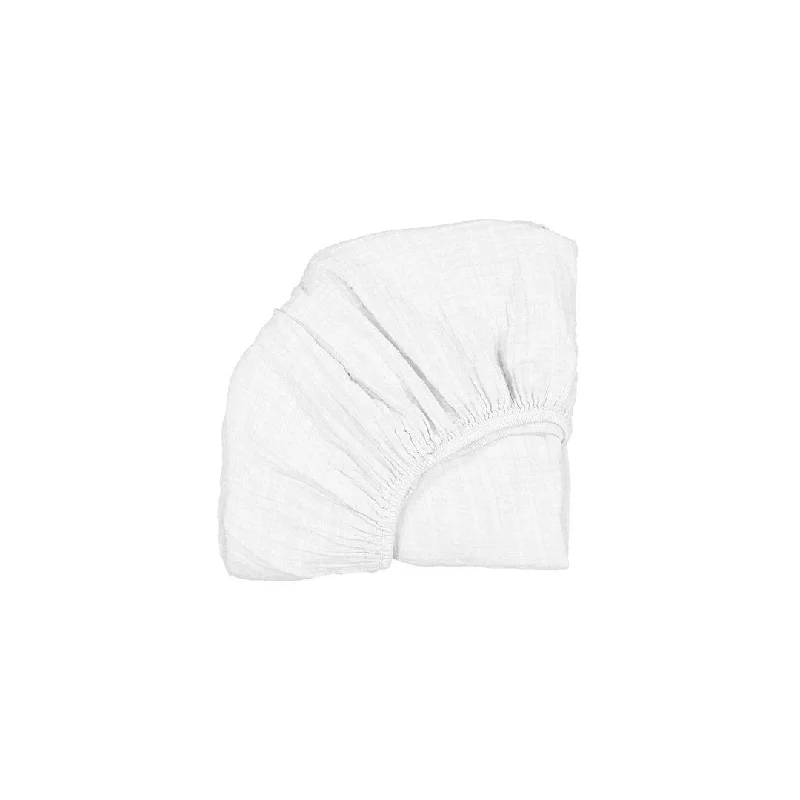 Weekend Shopping Fever Charlie Crane KUMI Crib Fitted Sheet - White