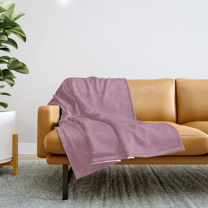 Get It Now Charming Dark Pastel Pink Purple Solid Color Pairs To Sherwin Williams Red Clover SW 6564 Throw Blanket Get It Now Charming Dark Pastel Pink Purple Solid Color Pairs To Sherwin Williams Red Clover SW 6564 Throw Blanket