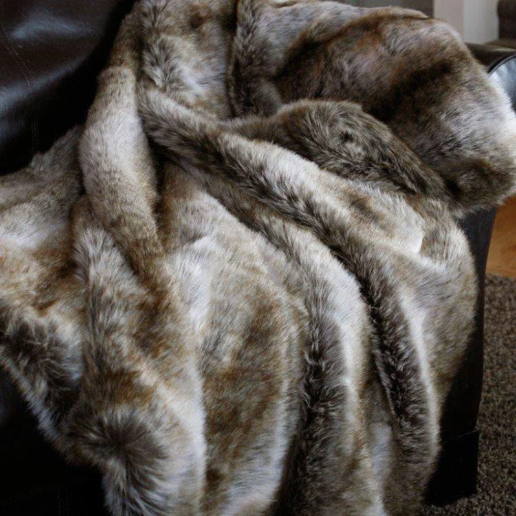 Exclusive Discounts Just for You Chinchilla Faux Fur Throw Blanket