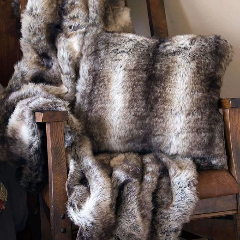 Weekend Shopping Spree Chinchilla Faux Fur Throw Combo