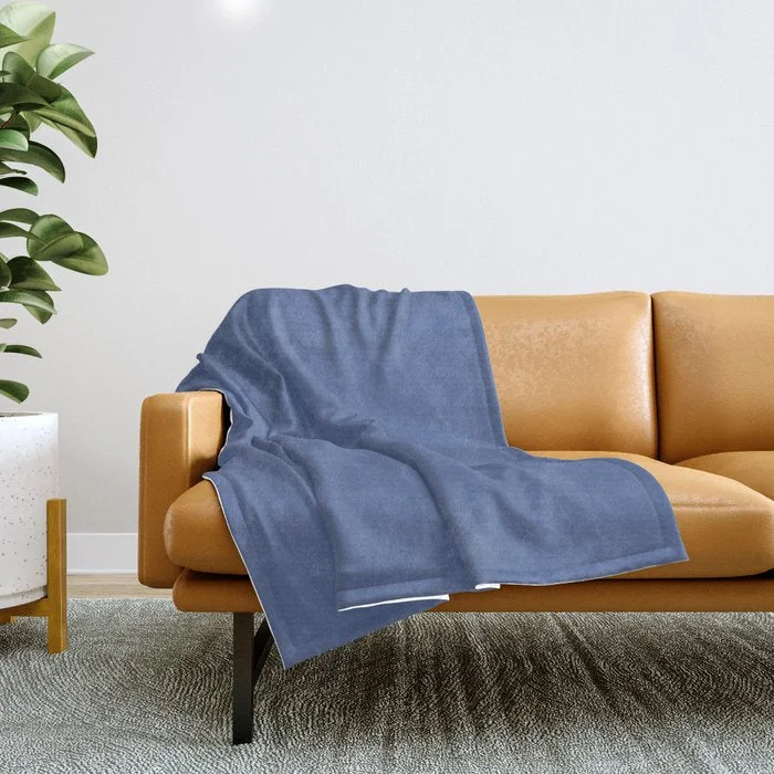 Exclusive Pricing Classic Blue Solid Color Parable to Valspar Bluer Than Blue 4006-8C Throw Blanket Exclusive Pricing Classic Blue Solid Color Parable to Valspar Bluer Than Blue 4006-8C Throw Blanket