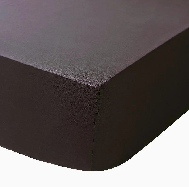 Only for You Dark Brown King Fitted Sheet Egyptian Cotton 400Tc
