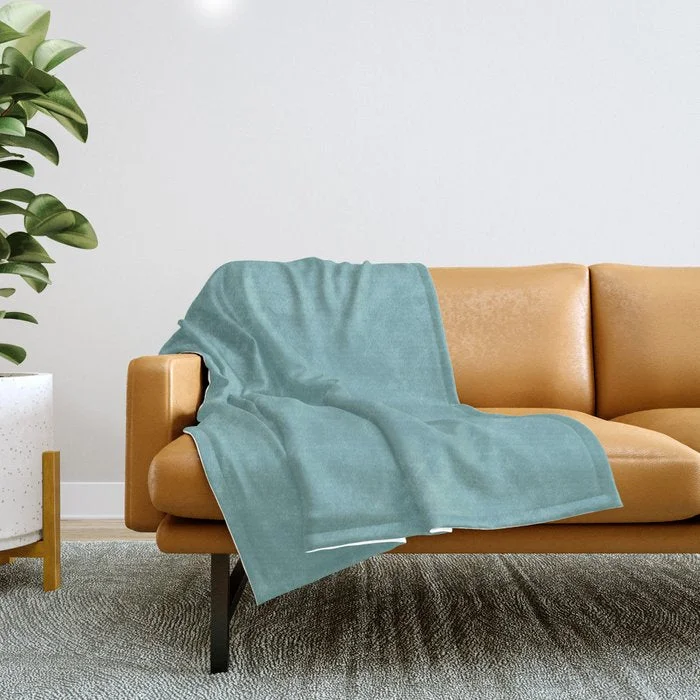 Limited-Time Deal Coastal Calm Light Pastel Aquamarine Blue Green Solid Color Pairs To Sherwin Williams Reflecting Pool SW 6486 Throw Blanket Limited-Time Deal Coastal Calm Light Pastel Aquamarine Blue Green Solid Color Pairs To Sherwin Williams Reflecting Pool SW 6486 Throw Blanket