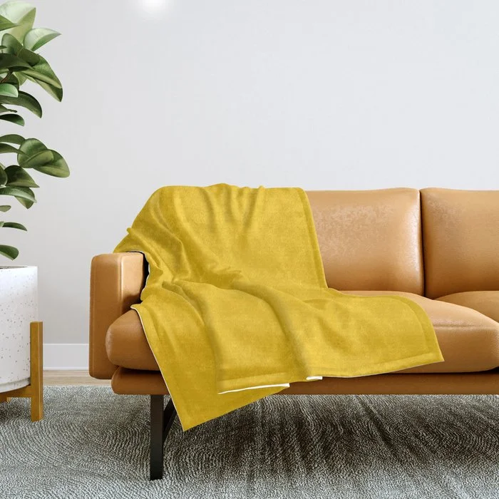 Today’s Special Discount Colors of Autumn Bright Golden Leaf Yellow Throw Blanket